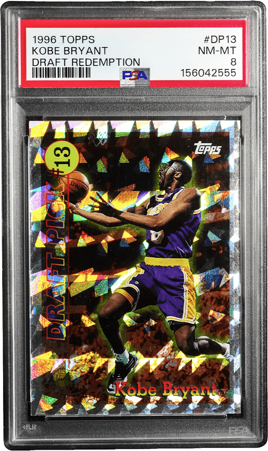 1996 Topps Kobe Bryant Draft Redemption #DP13 PSA 8 NM-MT front