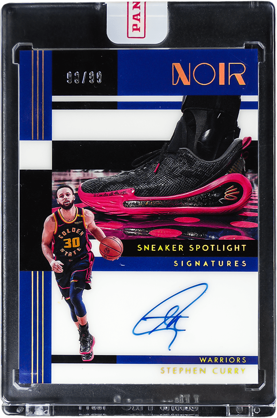 2024-25 Panini Noir Stephen Curry Sneaker Spotlight Signatures 99/99 front